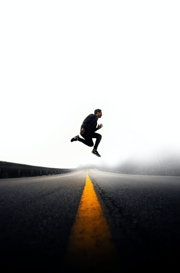 Photo of Jack Maged at the marathon finish line